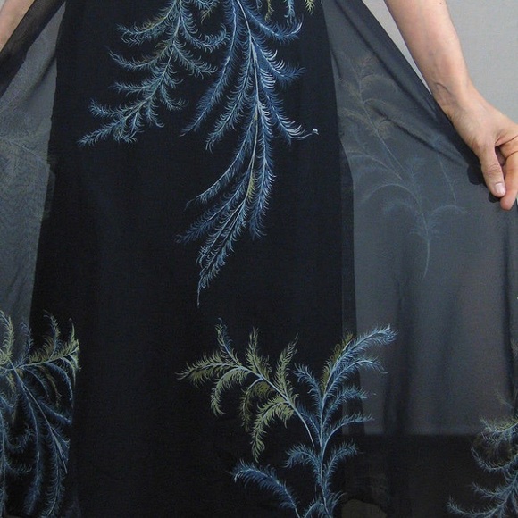 Vintage Stevie Nicks Style 1970’s Sandi-Gail Black Sheer Chiffon Dress US S/M - Picture 6 of 6